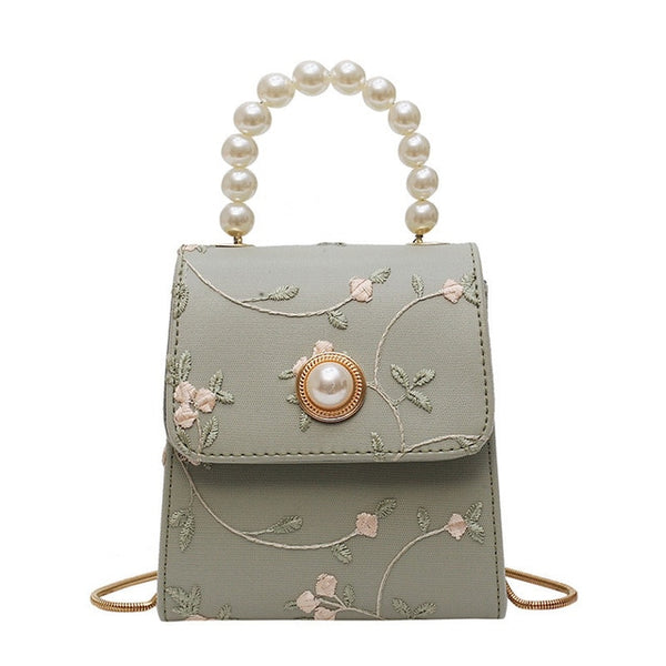 Pearl Leather Crossbody Bag